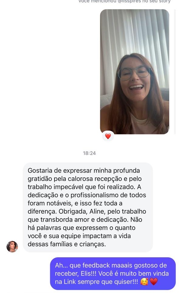 Print de depoimento de participante
