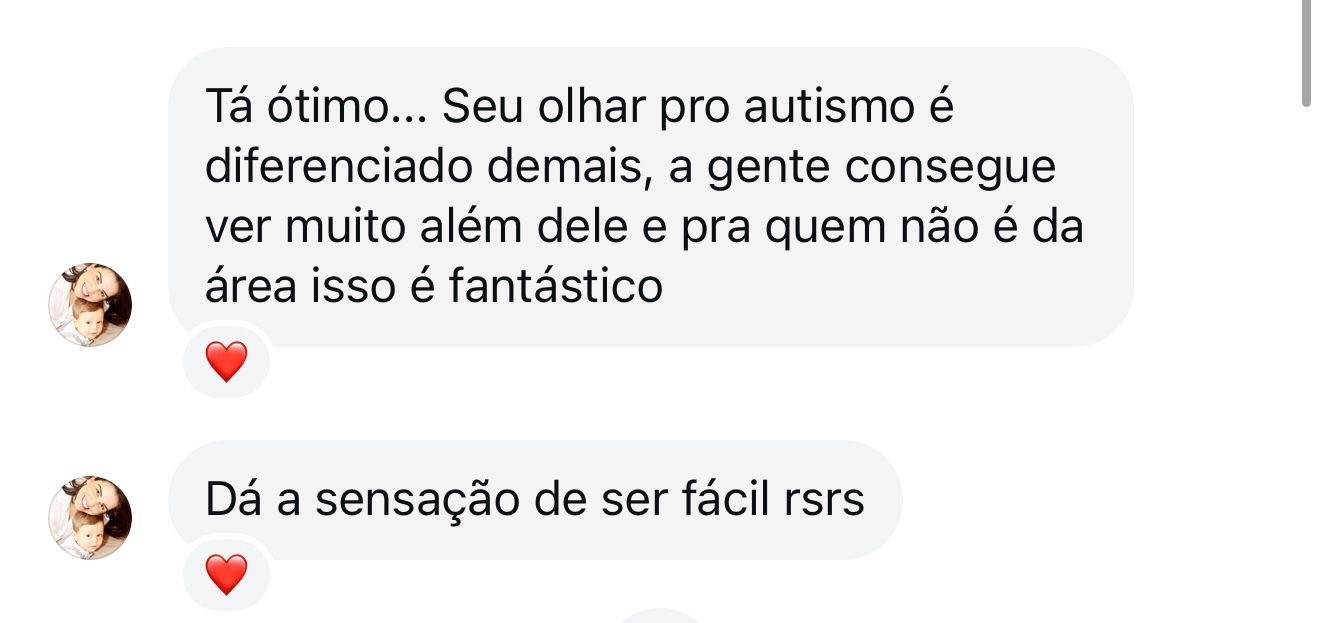 Print de depoimento de participante